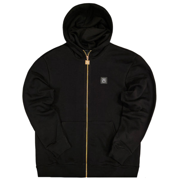 Vinyl art clothing full-zip hoodie - black