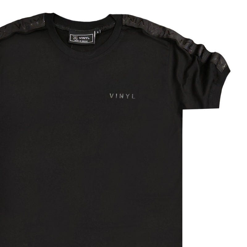 Vinyl art clothing - 34110-01 - t-shirt with logo tape - black