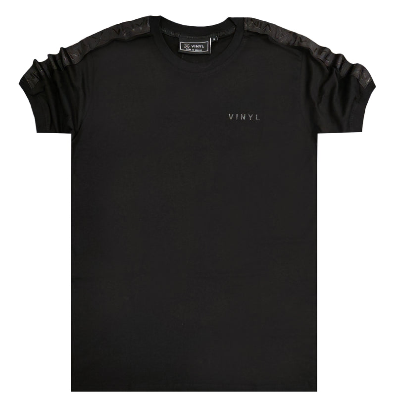Vinyl art clothing - 34110-01 - t-shirt with logo tape - black