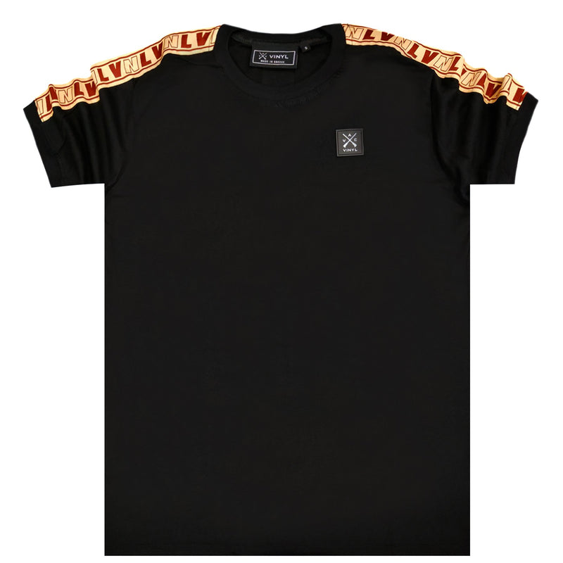 Vinyl art clothing - 35434-01 - t-shirt with logo tape - black
