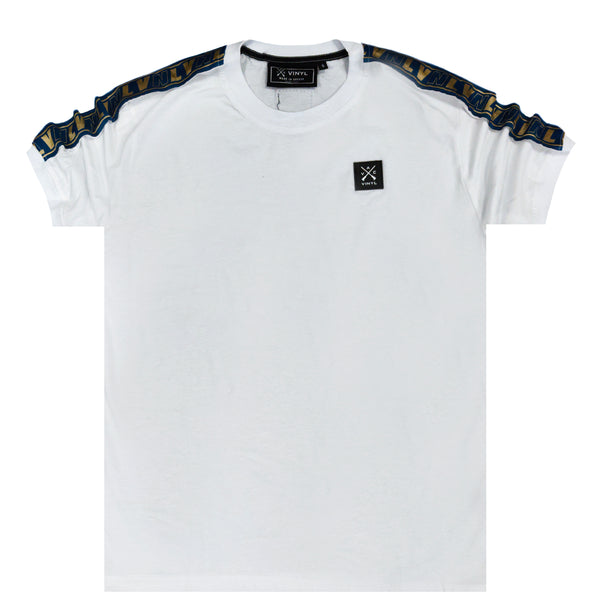 Vinyl art clothing - 35434-02 - t-shirt with logo tape - white
