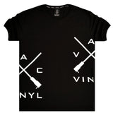 Vinyl art clothing - 36952-01 - t-shirt cross logo - black
