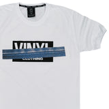 Vinyl art clothing - 41250-02 - white denim print logo t-shirt