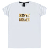 VINYL ART CLOTHING - 41890-02 - WHITE LATIN NUMBERS LOGO T-SHIRT