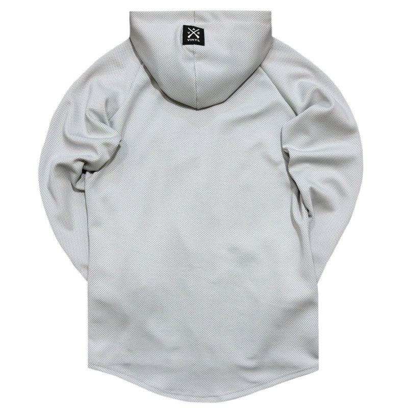 Vinyl art clothing full-zip hoodie total grey