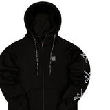 Vinyl - 44295-01-W - full-zip hoodie with logo - black