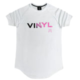 Vinyl art clothing - 48634-02 - white ombre logo t-shirt