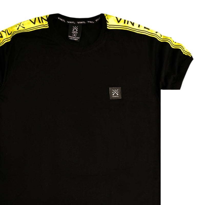 Vinyl art clothing - 52812-01 - black fluo taped t-shirt