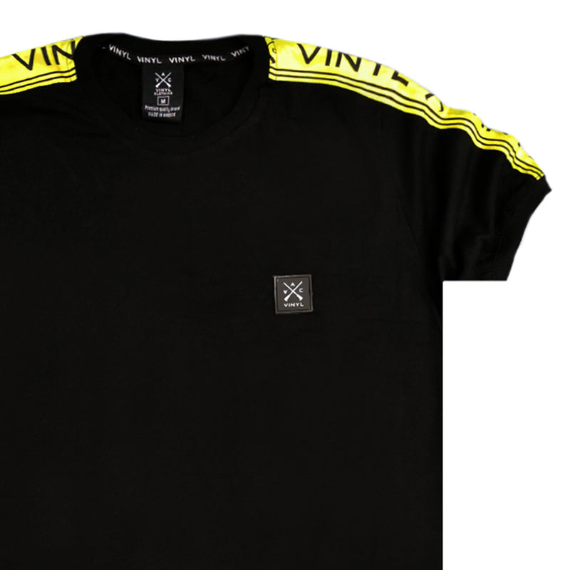 Vinyl art clothing - 52812-01-W - black fluo taped t-shirt