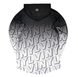 Vinyl art clothing all over printed hoodie with half zip - white