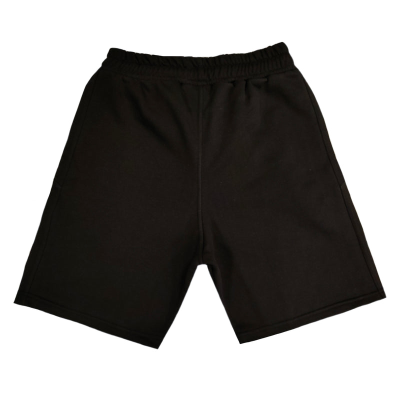 Henry clothing - 6-202 - black half taped shorts