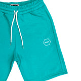 Henry clothing - 6-204 - green hexagon logo shorts