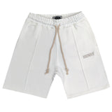 Henry clothing - 6-207 - white oversize shorts
