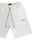 Henry clothing - 6-207 - white oversize shorts