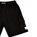 Henry clothing - 6-210 - black cargo shorts