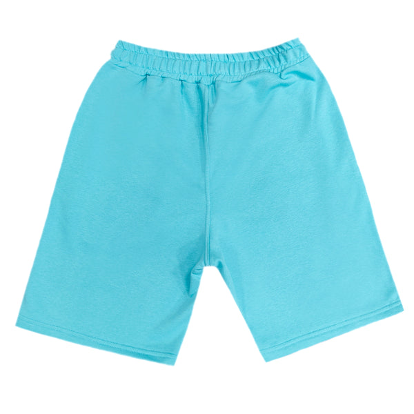 Henry clothing - 6-211 - teal left logo shorts