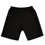 Henry clothing gold tape shorts - black
