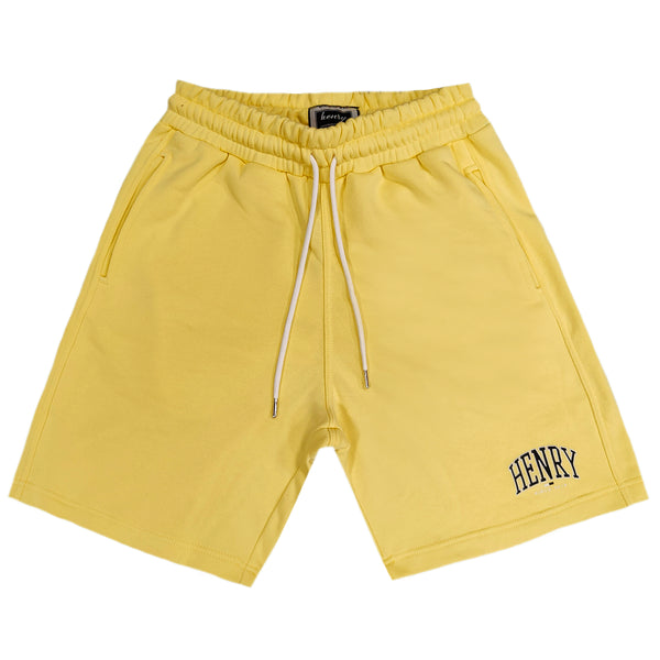 Ανδρική βερμούδα Henry clothing - 6-323 - arch logo shorts κίτρινο