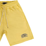 Henry clothing gold logo shorts - white
