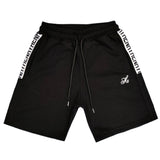 Henry clothing - 6-326 - taped logo shorts - black