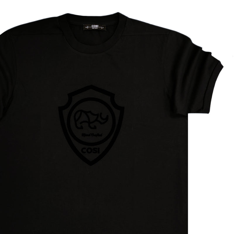 Cosi jeans - 60-W22-31 - team textured logo t-shirt - black