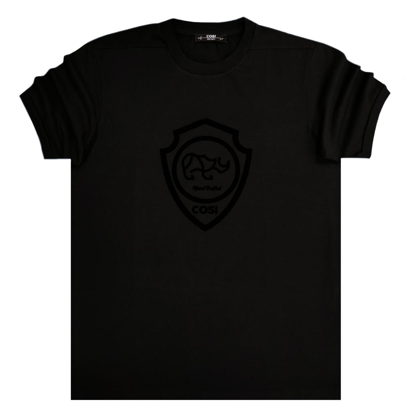 Cosi jeans - 60-W22-31 - team textured logo t-shirt - black