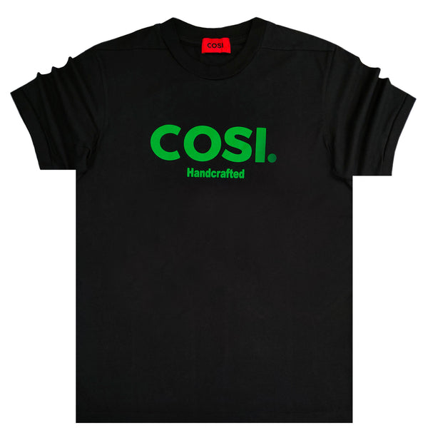 Cosi jeans green letters tee - black