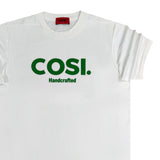 Cosi jeans - 61-S23-01 - green 3d logo tee - white