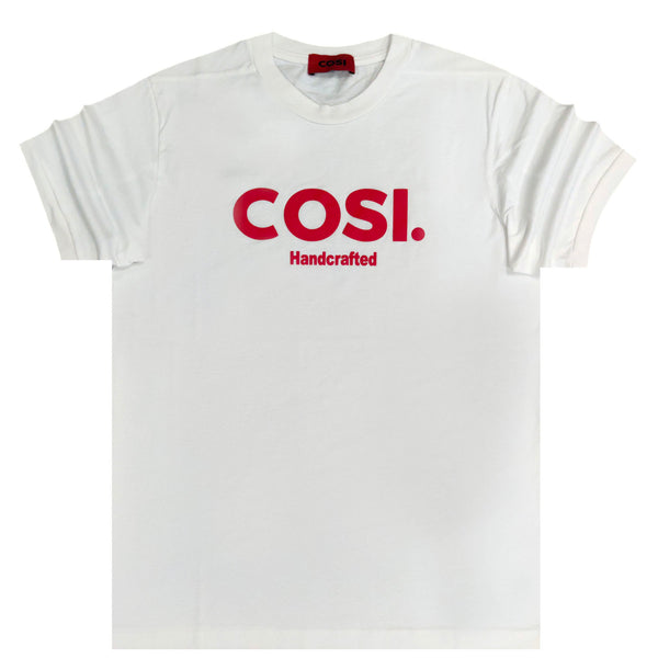 Cosi jeans red letters tee - white