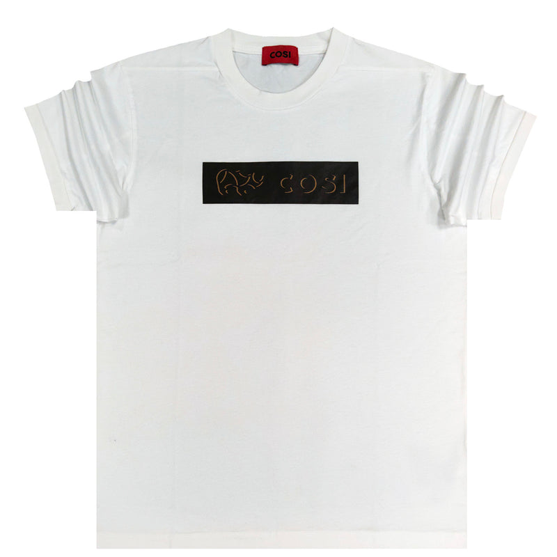 Cosi jeans - 61-S23-11 - gold letters tee - white