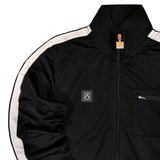 Vinyl art clothing - 61039-01 - striped track jacket - black
