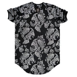 Vinyl art clothing - 68842-01 - black paisley print t-shirt