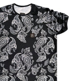 Vinyl art clothing - 68842-01 - black paisley print t-shirt