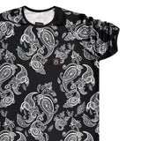 Vinyl art clothing - 68842-01-W - black paisley print t-shirt