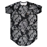 Vinyl art clothing - 68842-01 - black paisley print t-shirt