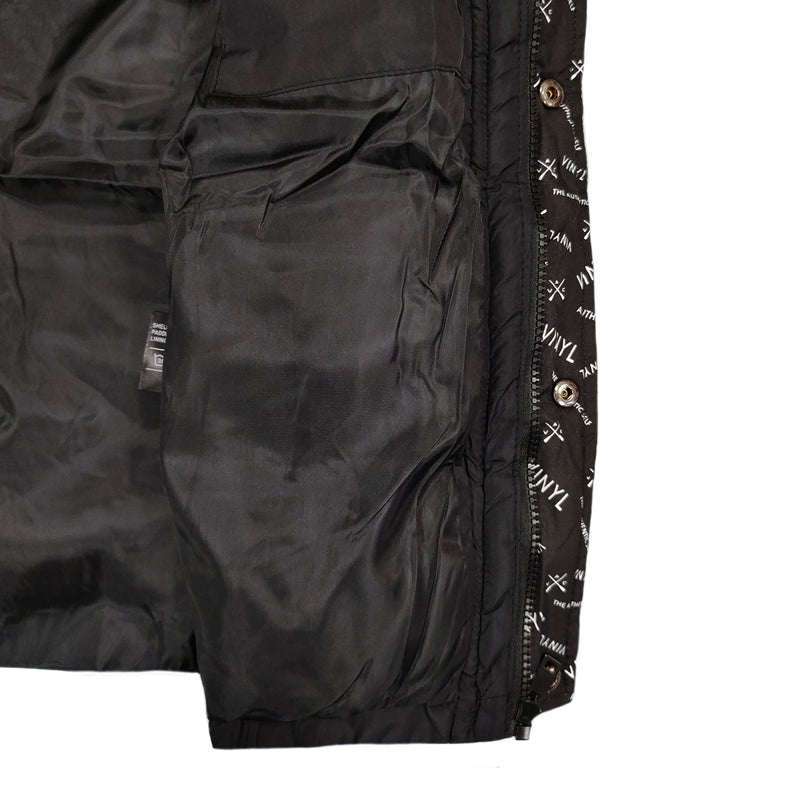 Vinyl art clothing - 72800-01-W - puffer jacket - black