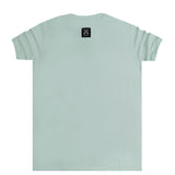 Vinyl art clothing - 76412-07-W - t-shirt with logo tape - mint green