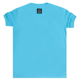 Vinyl art clothing - 76412_24-W - teal t-shirt with logo tape