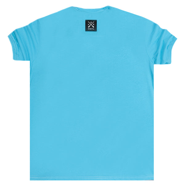 Vinyl art clothing - 76412-24 - teal t-shirt with logo tape