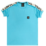 Vinyl art clothing - 76412-24 - teal t-shirt with logo tape