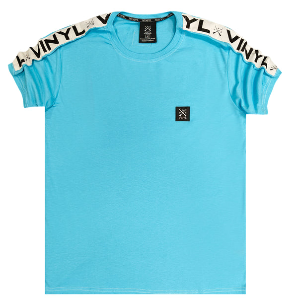 Vinyl art clothing - 76412-24 - teal t-shirt with logo tape