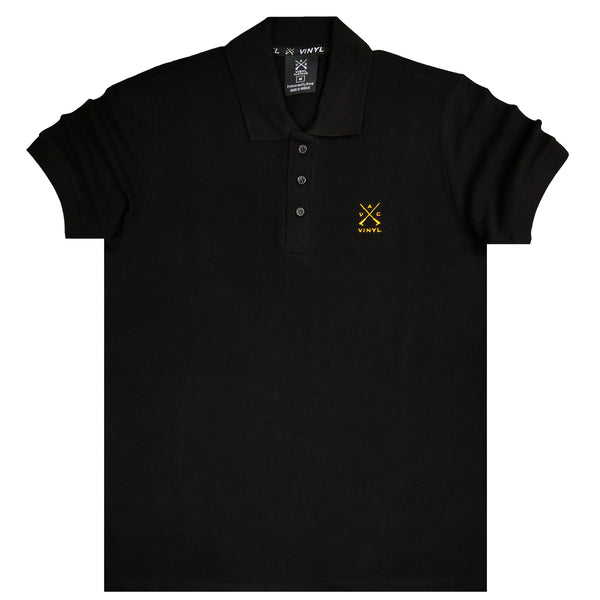 Vinyl art clothing - 76824-01 - black polo with gold logo