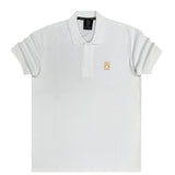 Vinyl art clothing - 76824-02 - white polo with gold logo