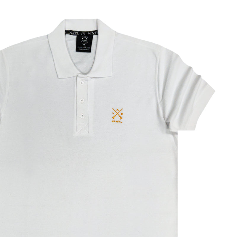 Vinyl art clothing - 76824-02 - white polo with gold logo