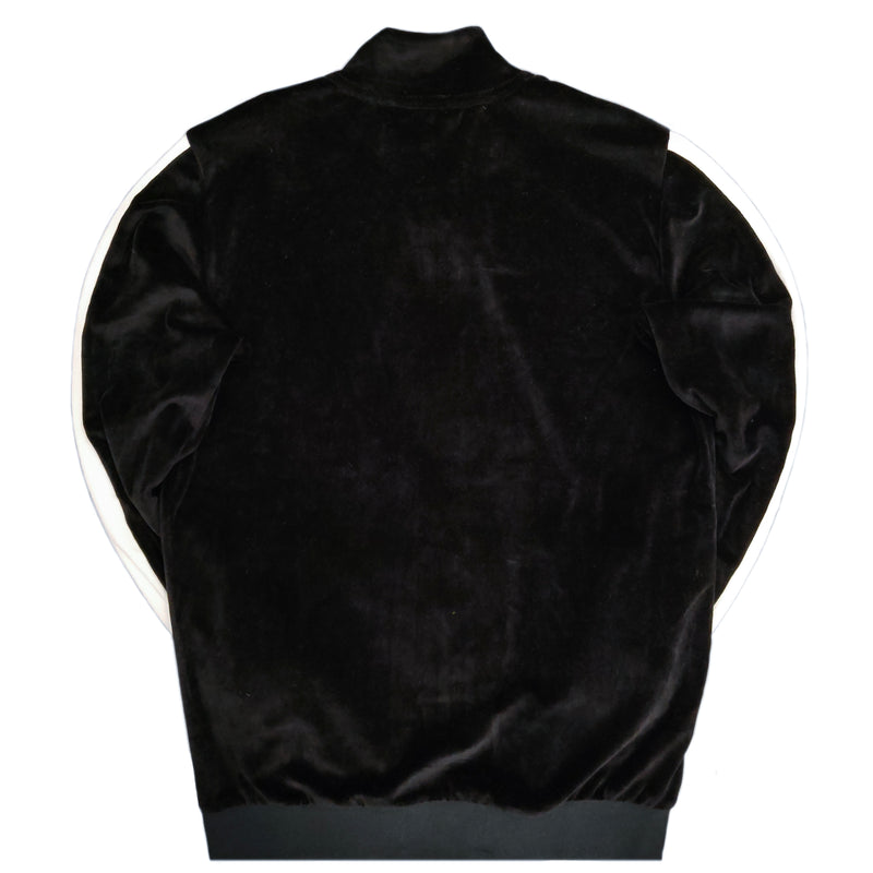 Vinyl art clothing - 77250-01 - black striped velour jacket