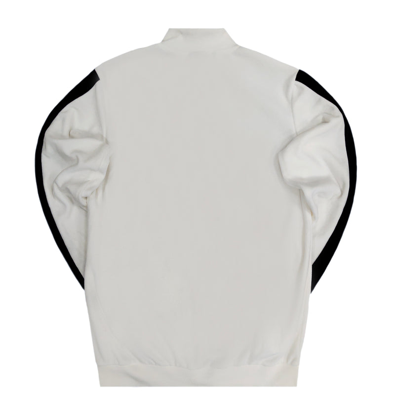 Vinyl art clothing - 77250-02-W - white striped velour jacket