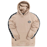 Vinyl art clothing - 77903-77-W - oval logo hoodie - beige