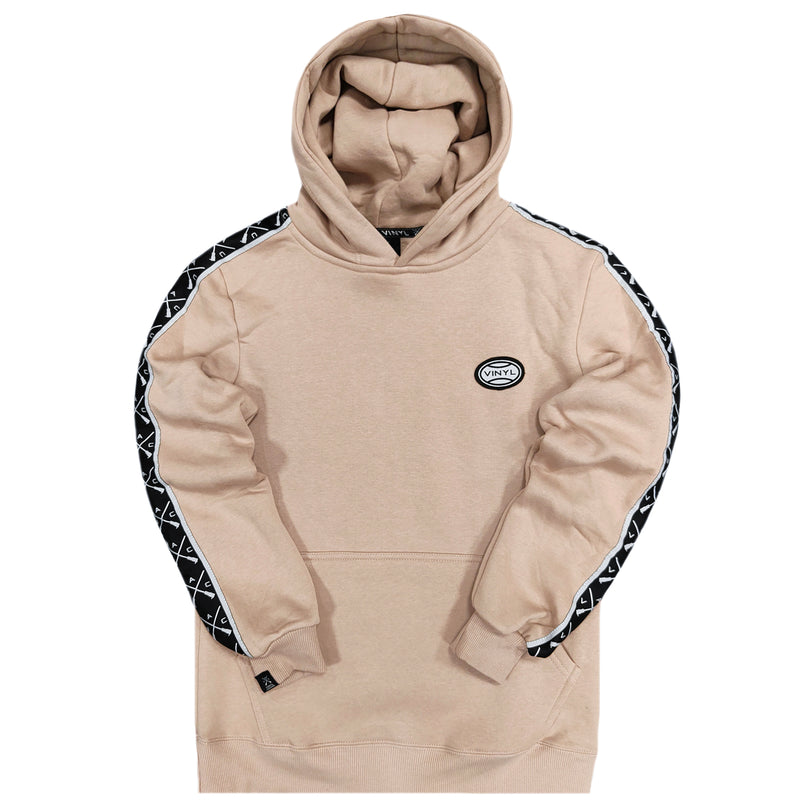 Vinyl art clothing - 77903-77 - oval logo hoodie - beige