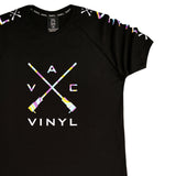 Vinyl art clothing - 82960-01 - black lined colours t-shirt