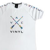 Vinyl art clothing - 82960-02 - white lined colours t-shirt